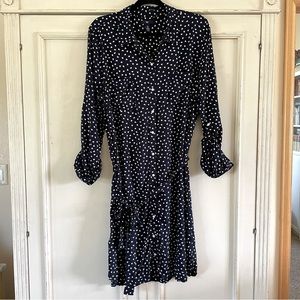 Gap navy and white hearts shirt dress